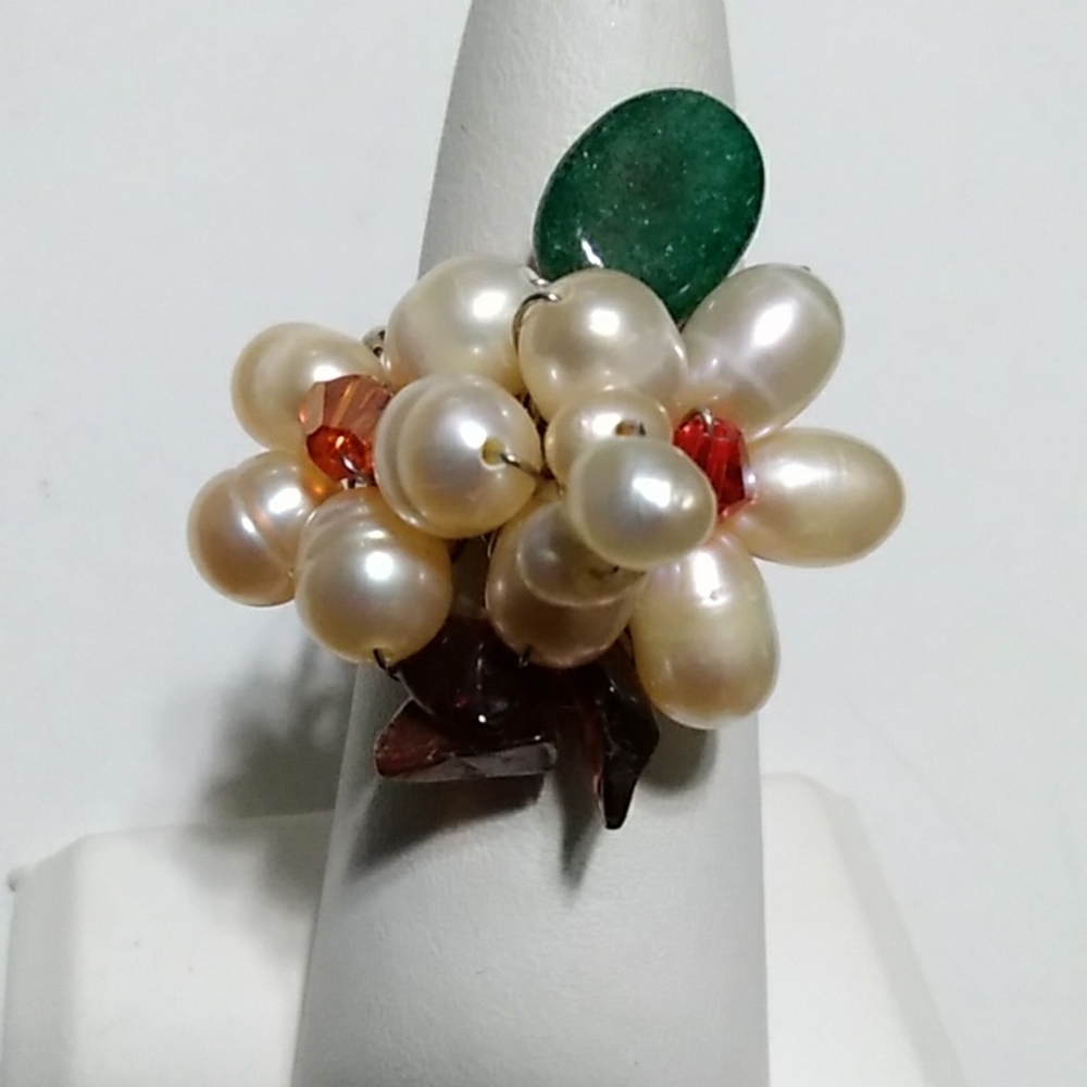 3/$50💎 Multi Gemstone and Pearl Ring